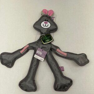 Multipet Skele-Rope Dog Toy – Gray Rabbit – 43315 - NWT
